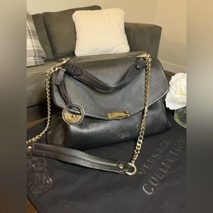 Versace Purse Versace Collection Black Purse Gold Hardware Chain Luxury Purse